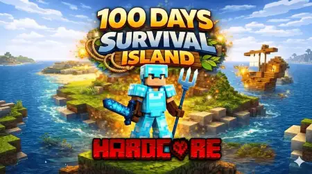 Hardcore 100 Days Survival Island Map pic 1