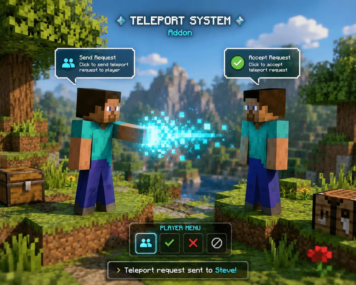 Player to player teleport Request Addon pic 2