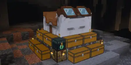 Happy Ghast with Chests [Mobile Warehouse] Addon pic 2