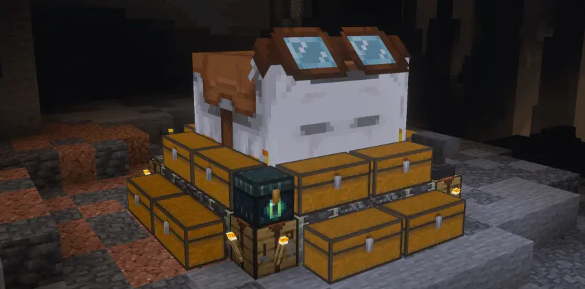 Happy Ghast with Chests [Mobile Warehouse] Addon pic 4