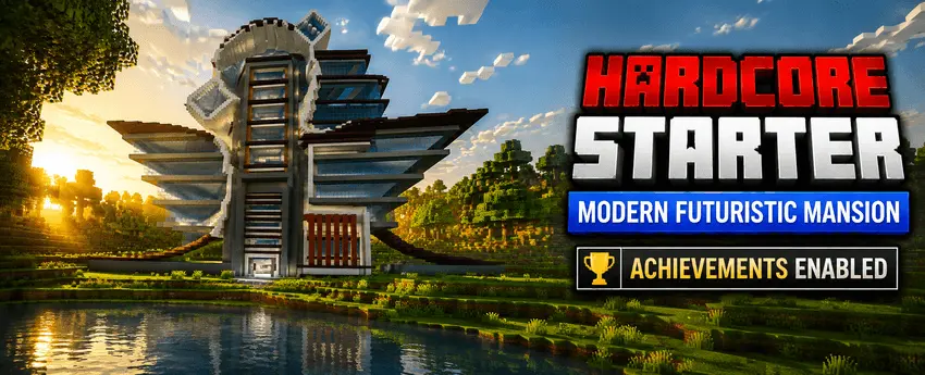 Hardcore Starter | Modern Futuristic Mansion Map pic 4