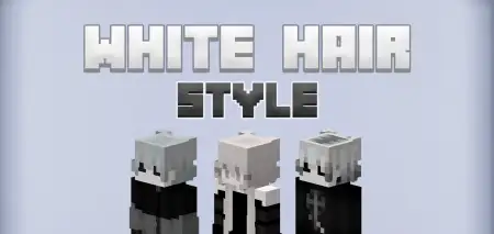 White Hair Syle Skin Pack pic 1