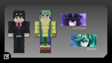 Fuuto Detective (Kamen Rider W) - Minecraft Skin Pack pic 2