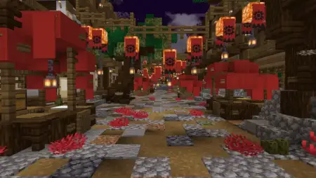 Old Japanese Town in the Cherry Biome Map pic 3