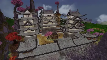 Old Japanese Town in the Cherry Biome Map pic 7