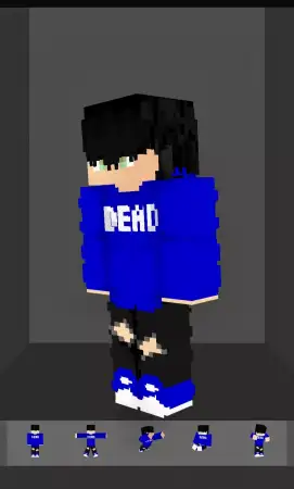 Blue Hoodie Skins pic 2
