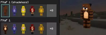 FNaF 1 Animatronics Skin Pack pic 2
