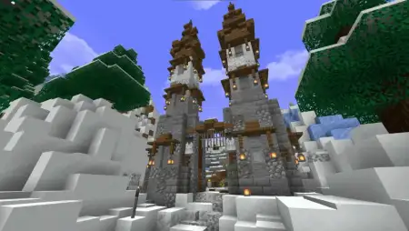Medieval Town between Snowy Mountains Map pic 2