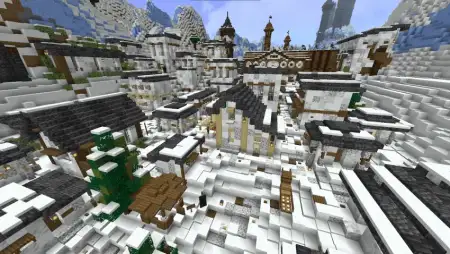 Medieval Town between Snowy Mountains Map pic 4