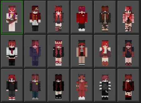 Red Girls Skin Pack pic 2